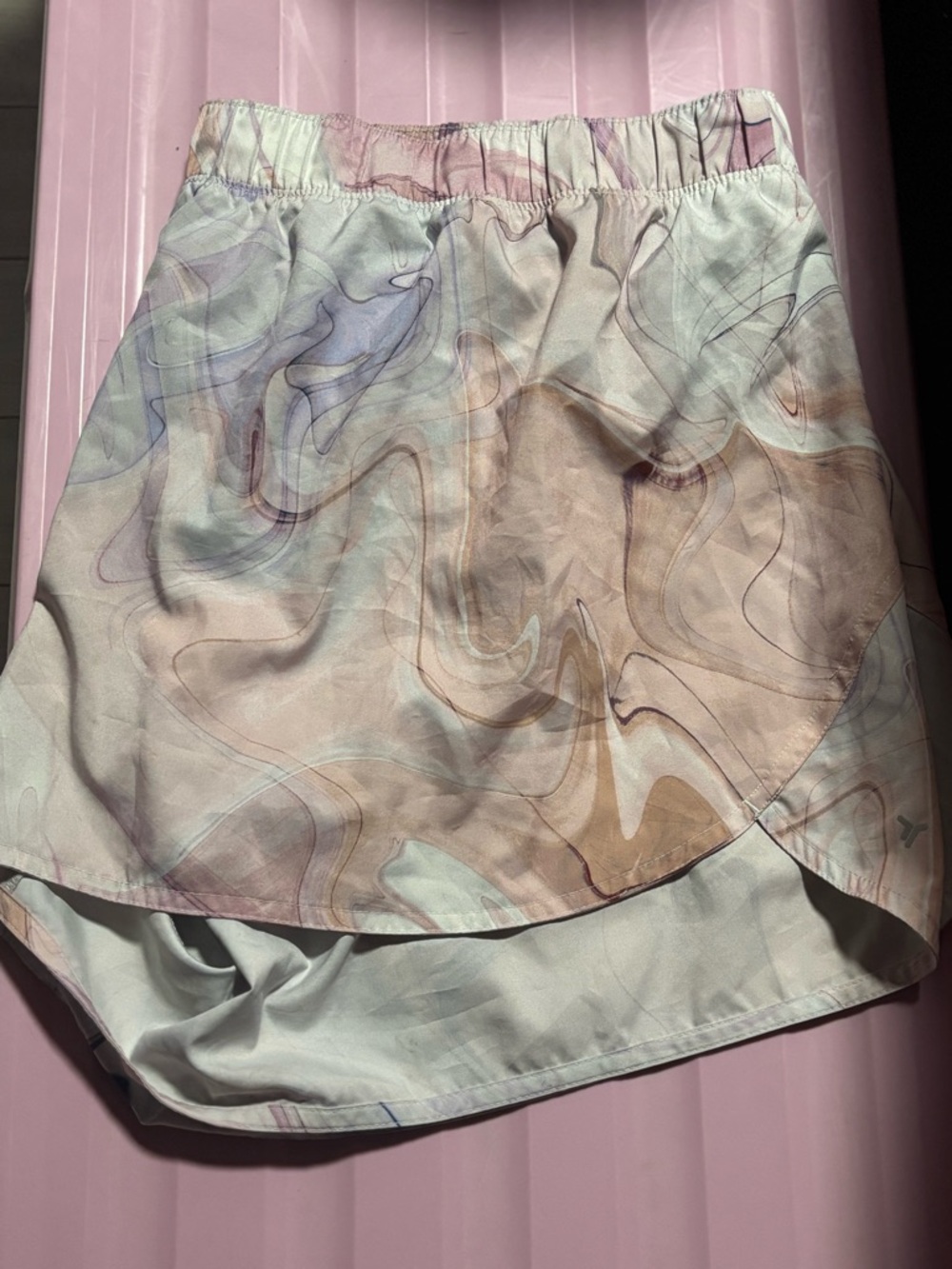 Pastel Marble Print Women's Shorts - Soft Multicolor